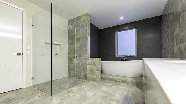 ATMOS™ - Frameless Shower Screen - Bathroom Renovation Ideas - In Situ Floor Tiles  - Ocean Grove - www.geelongsplashbacks.com.au